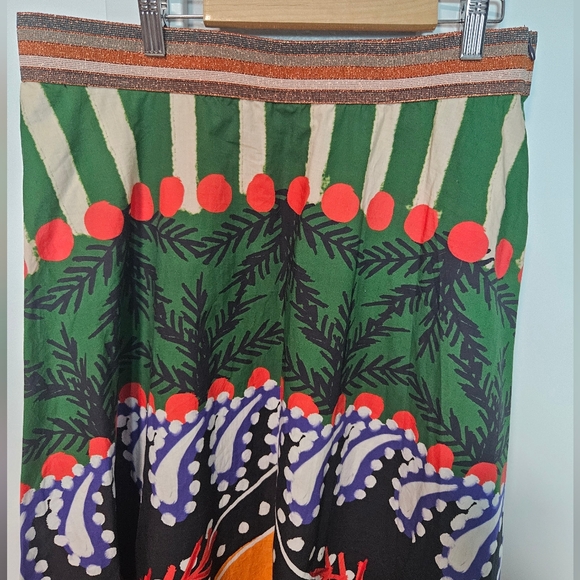 Oliphant XL Boho Maxi Skirt Multicolor Hand Block Print India Cotton - Picture 5 of 11